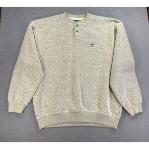 Big Dogs Fleece Sweatshirt Mens Small Gray Crewneck Pullover Vintage Style Logo